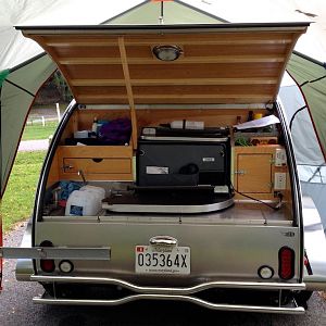 View of rear - kitchen in use