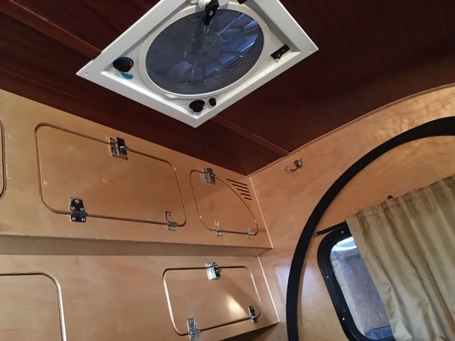 Fantastic Fan, Mahogany Trim, Back Storage